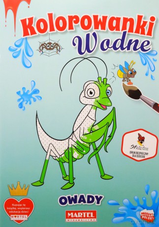 Owady. Kolorowanka wodna - Klaudia Jędrysiak, Hubert Włodarczyk [KSIĄŻKA]