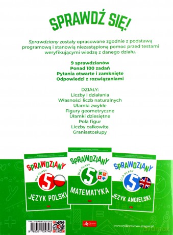 Sprawdziany dla klasy 5. Matematyka - Halina Juraszczyk, Renata Morawiec [KSIĄŻKA]