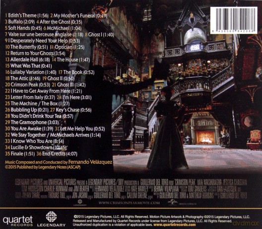 Crimson Peak soundtrack (Crimson Peak: Wzgórze krwi) (Fernando Velazquez) [CD]
