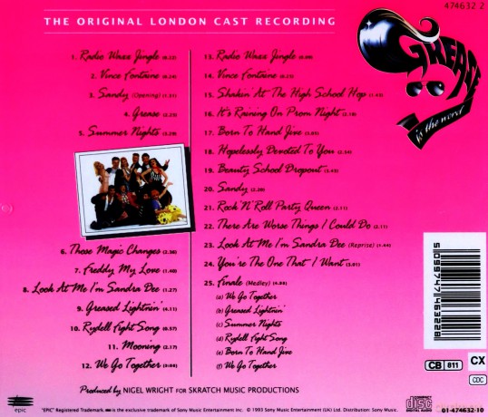 Grease soundtrack (Original Cast Recording) [CD]