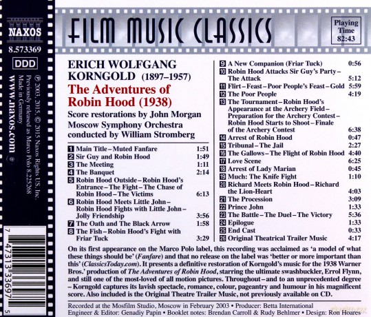 Korngoldrobin Hood soundtrack (Moscow Sostromberg) [CD]