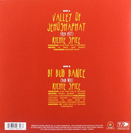 Richie Spice: Valley Of Jehoshaphat (Red Hot) [Winyl]