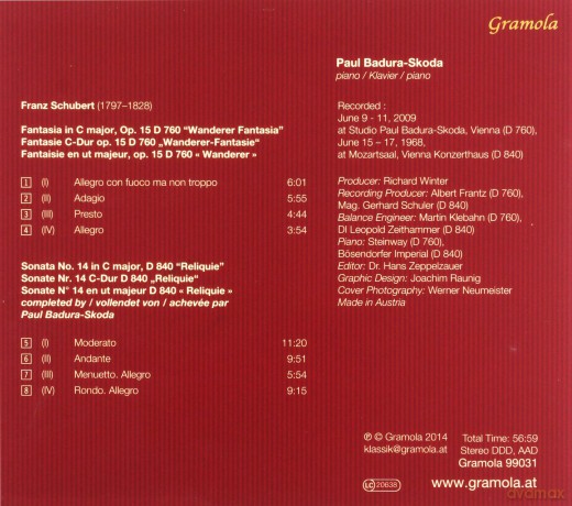 Paul Baduraskoda: Schubertwandererfantasie [CD]
