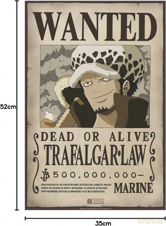ONE PIECE - Poster Wanted Trafalgar Law (52x35)