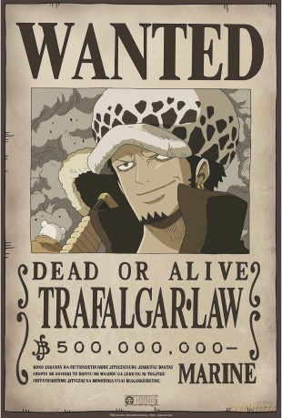 ONE PIECE - Poster Wanted Trafalgar Law (52x35)