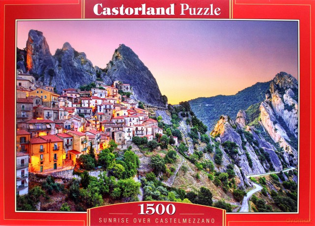 CASTORLAND 1500 el. Wschód słońca nad Castelmezzano C-151912-2 [PUZZLE]