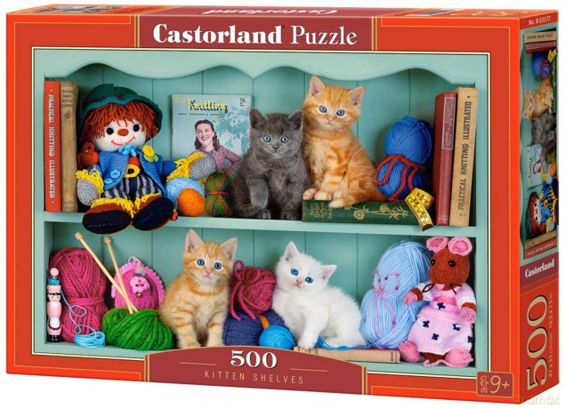 CASTORLAND 500 el. Kotki na półkach B-53377 [PUZZLE]