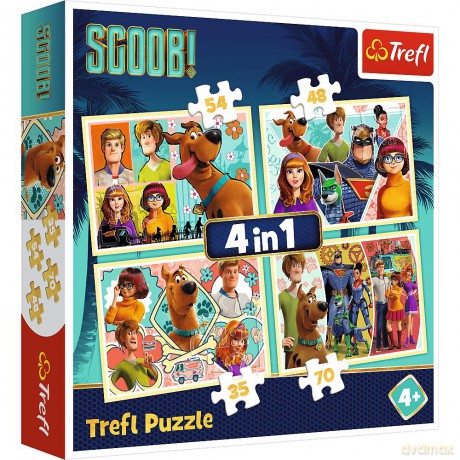 TREFL 4w1 Scooby Doo i przyjaciele 34340 [PUZZLE]