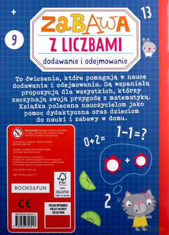 Zabawa z cyferkami. Dodawanie i odejmowanie [KSIĄŻKA]