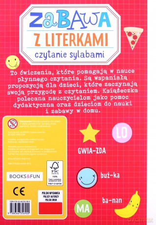 Zabawa z literkami. Czytanie sylabami [KSIĄŻKA]