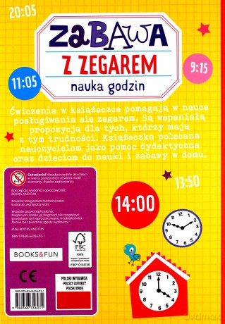 Zabawa z zegarem. Nauka godzin [KSIĄŻKA]