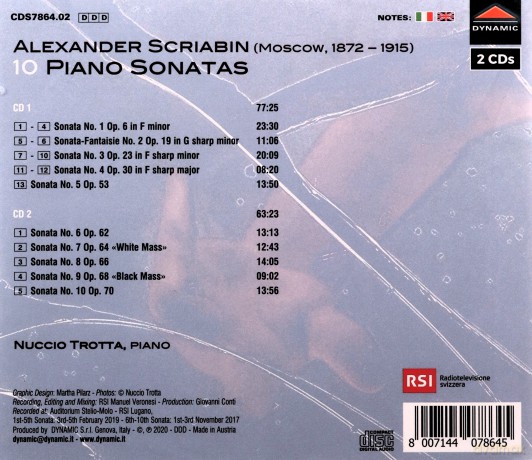 Nuccio Trotta: Alexander Scriabin: 10 Piano Sonatas [2CD]