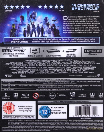 Ready Player One (steelbook) [Blu-Ray 4K]+[Blu-Ray]