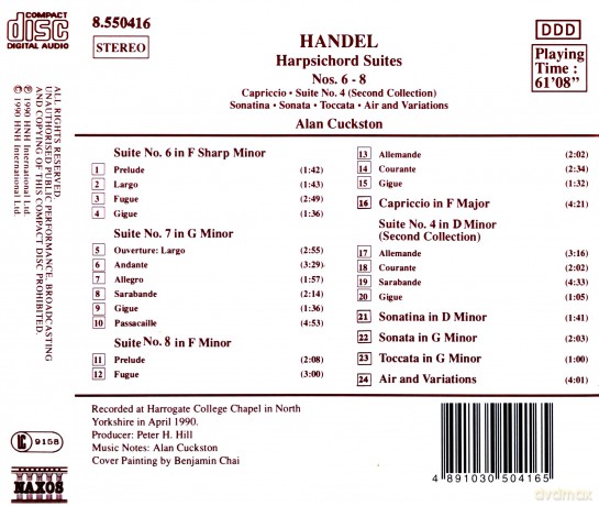 Handel: Handel: Harpsichord Suites [CD]