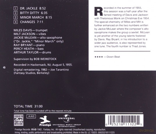 Davismiles: Miles Davis and Milt Jackson Quintet/sextet [CD]