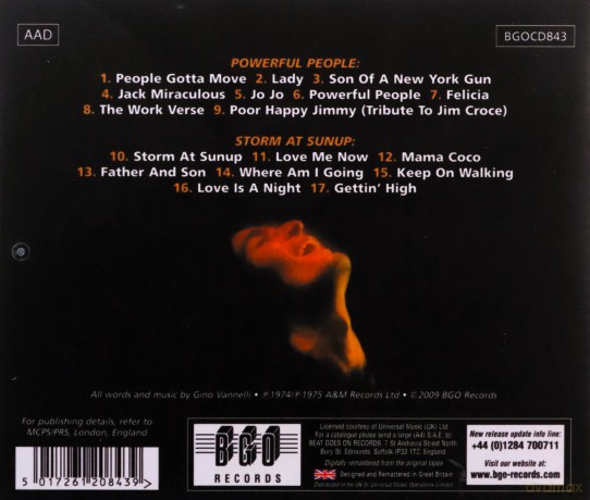 Gino Vannelli: Powerful People/Storm At [CD]