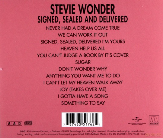 Stevie Wonder: Signed, Sealed and Delivered [CD]