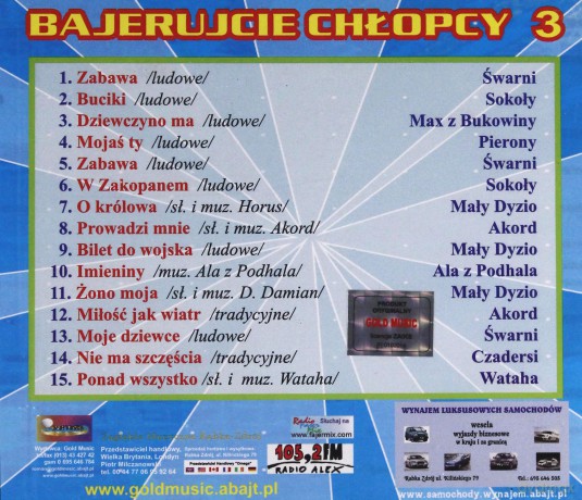 Hity na wakacje: Bajerujcie Chłopcy 3 [CD]