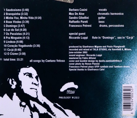 Barbara Casini Quartet: Uma Voz Para Veloso [CD]