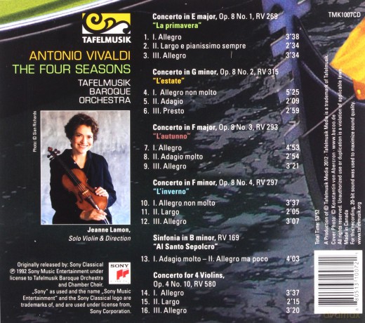 Jeanne Lamon: Vivaldi: The Four Seasons [CD]