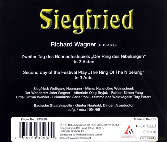 Richard Wagner: Wagner: Siegfried [4CD]