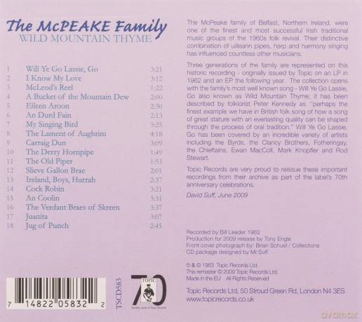 The Mcpeake Family: Wild Mountain Thyme [CD]