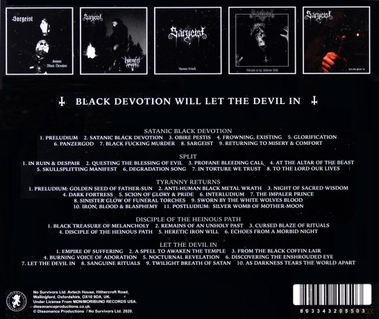 Sargeist: Black Devotion Will Let The Devil In [5CD]