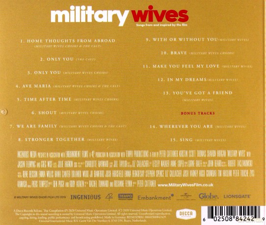 Military Wives soundtrack (Pojedynek Na Głosy) [CD]