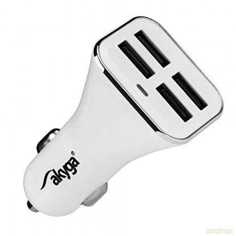 Akyga ładowarka samochodowa (12 V | 4 x USB | 6800 mA) AK-CH-09 biała