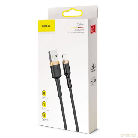 Baseus kabel Cafule (USB - Lightning) (3 m) 1,5A złoto-czarny