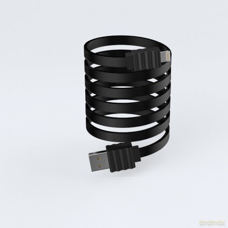Devia kabel Flat (USB - Lightning) płaski czarny