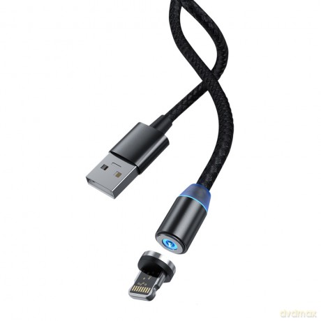 Devia kabel Gracious (USB - Lightning) (1m) 2,1A czarny magnetyczny