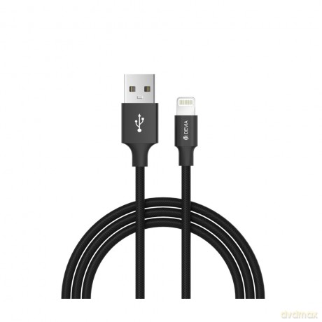 Devia kabel Pheez (USB - Lightning) zestaw 3 szt (0,25 m/1 m/2 m) czarny