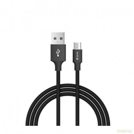 Devia kabel Pheez (USB - microUSB) zestaw 3 szt (0,25 m/1 m/2 m) czarny