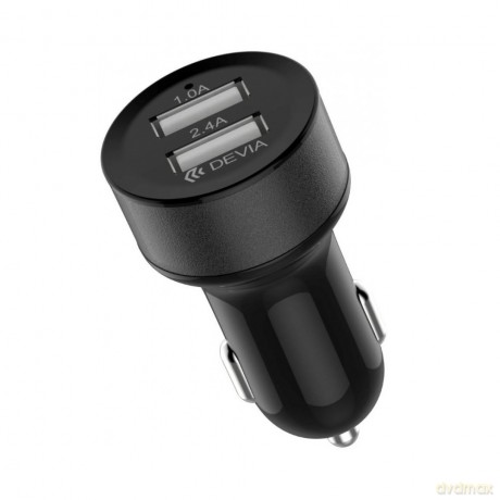 Devia ładowarka samochodowa Smart 2USB czarna 2.4A