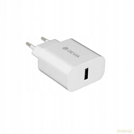 Devia ładowarka sieciowa Smart 1USB 2.1A biała