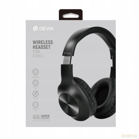Devia słuchawki bluetooth Star nauszne czarne