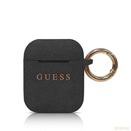 Guess Airpods etui GUACCSILGLBK czarne Silicone