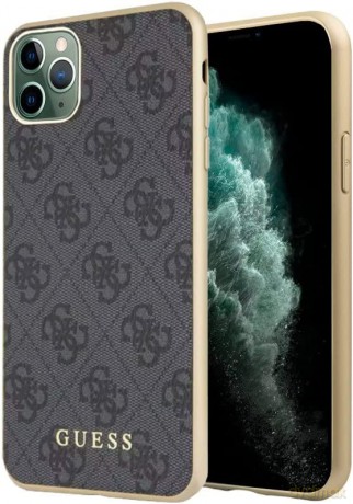 Guess iPhone 11 Pro Max GUHCN65G4GG szary hard case 4G Collection