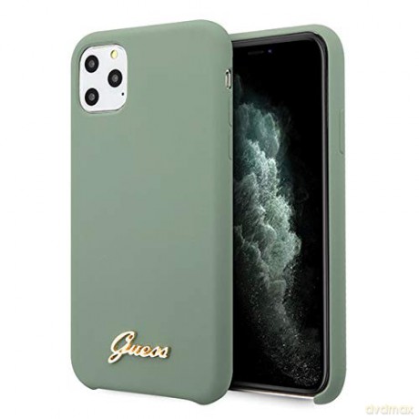 Guess iPhone 11 Pro Max GUHCN65LSLMGKA khaki hard case Vintage Gold Logo