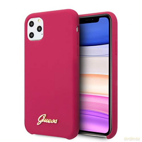 Guess iPhone 11 Pro GUHCN58LSLMGRE czerwone hard case Vintage Gold Logo