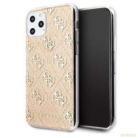 Guess iPhone 11 Pro Max GUHCN65PCU4GLGO złoty hard case 4G Glitter