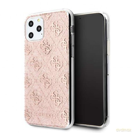 Guess iPhone 11 Pro Max GUHCN65PCU4GLPI różowy hard case 4G Glitter