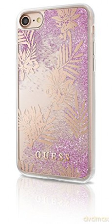 Guess iPhone 6/ iPhone 7/ iPhone 8 GUHCP7GLUPPI różowy hard case Palm Springs Glitter Liquid