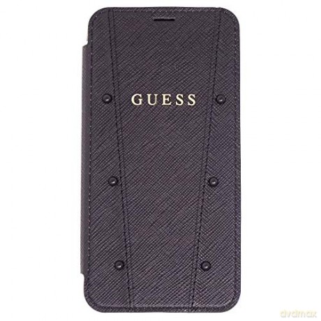 Guess iPhone X/ iPhone XS GUFLBKPXKASABK czarny book case Kaia Saffiano
