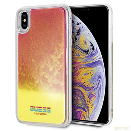 Guess iPhone XS Max GUHCI65GLCPI różowe hard case Glow in the Dark