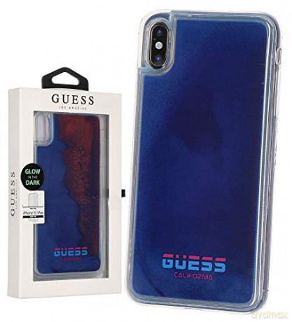 Guess iPhone XS Max GUHCI65GLCRE czerwone hard case Glow in the Dark