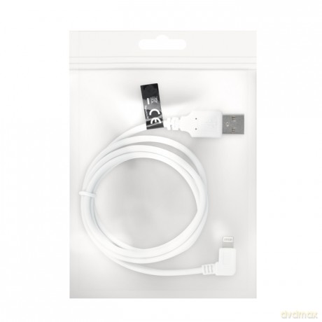 Kabel USB do iPhone (USB - Lightning) kątowy woreczek (1 m) 1A biały