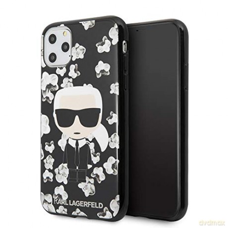 Karl Lagerfeld iPhone 11 Pro KLHCN58FLFBBK czarny hard case Flower Iconic Karl