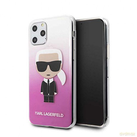 Karl Lagerfeld iPhone 11 Pro Max KLHCN65TRDFKPI różowy hard case Gradient Iconic Karl